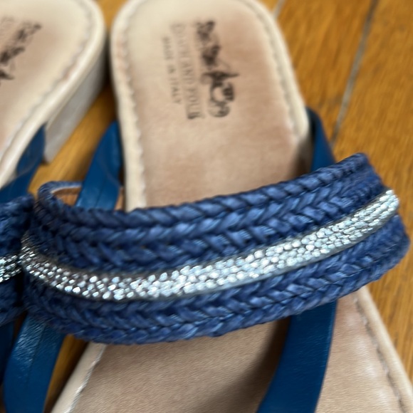 Flat sandals with braided strap with sparkling rhinestones - Picture 3 of 4
